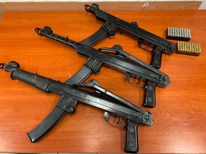 Zabezpieczona broń i amunicja