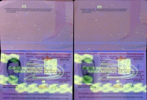 Podrobiona strona personalizacyjna w świetle UV