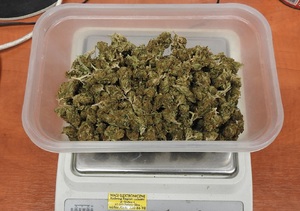 Zatrzymane w Świecku narkotyki Zatrzymane w Świecku narkotyki leżą na wadze