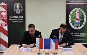 Podpisanie protokołu ze spotkania Pełnomocników Granicznych Podpisanie protokołu ze spotkania Pełnomocników Granicznych