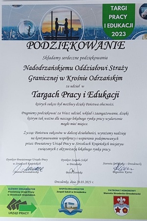 Nadodrzański OSG na Targach Pracy i Edukacji Nadodrzański OSG na Targach Pracy i Edukacji