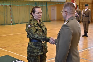 Uroczysta zbiórka w komendzie oddziału w Krośnie Odrzańskim Uroczysta zbiórka w komendzie oddziału w Krośnie Odrzańskim