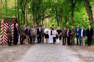 Uroczyste odsłonięcie słupa granicznego 