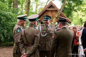 Uroczyste odsłonięcie słupa granicznego 