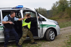 Wspólny polsko-niemiecki patrol funkcjonariuszy SG Wspólny polsko-niemiecki patrol funkcjonariuszy SG