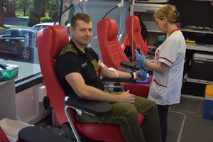 Akcja oddawania krwi na terenie komendy NoOSG Akcja oddawania krwi na terenie komendy NoOSG