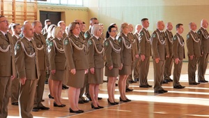 Uroczysty apel z okazji Narodowego Święta Niepodległości w komendzie Nadodrzańskiego Oddziału Straży Granicznej Uroczysty apel z okazji Narodowego Święta Niepodległości w komendzie Nadodrzańskiego Oddziału Straży Granicznej