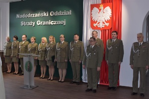 Uroczystość mianowania chorążych i podoficerów w Nadodrzańskim Oddziale Straży Granicznej - kadra kierownicza oddziału Uroczystość mianowania chorążych i podoficerów w Nadodrzańskim Oddziale Straży Granicznej - kadra kierownicza oddziału