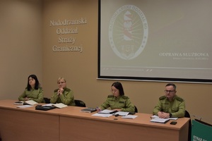Odprawa służbowa w komendzie oddziału podsumowująca działalność Nadodrzańskiego Oddziału Straży Granicznej w 2024 r. Odprawa służbowa w komendzie oddziału podsumowująca działalność Nadodrzańskiego Oddziału Straży Granicznej w 2024 r.
