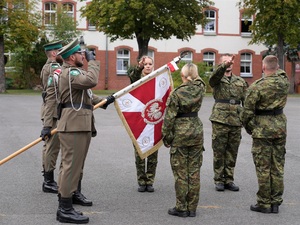 Funkcjonariusze Straży Granicznej podczas uroczystości ślubowania w NoOSG Funkcjonariusze Straży Granicznej podczas uroczystości ślubowania w NoOSG