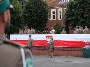 Funkcjonariusze Straży Granicznej podczas uroczystości ślubowania w NoOSG Funkcjonariusze Straży Granicznej podczas uroczystości ślubowania w NoOSG