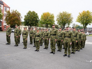 Funkcjonariusze Straży Granicznej podczas uroczystości ślubowania w NoOSG Funkcjonariusze Straży Granicznej podczas uroczystości ślubowania w NoOSG